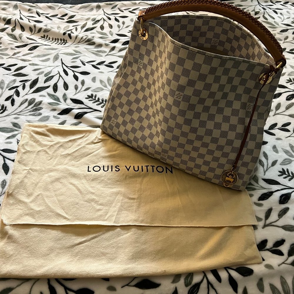 LOUIS VUITTON ARTSY MM DAMIER AZUR BAG
